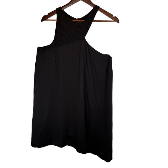 Anthropologie Mixed Up Mini Dress Cut Out Halter Black Cocktail Party Women’s 10 - Picture 2 of 11